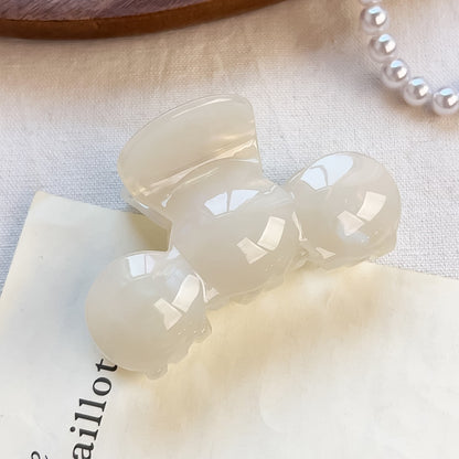 Beau - Round Wave Acetate Plate Claw Hair Clip
