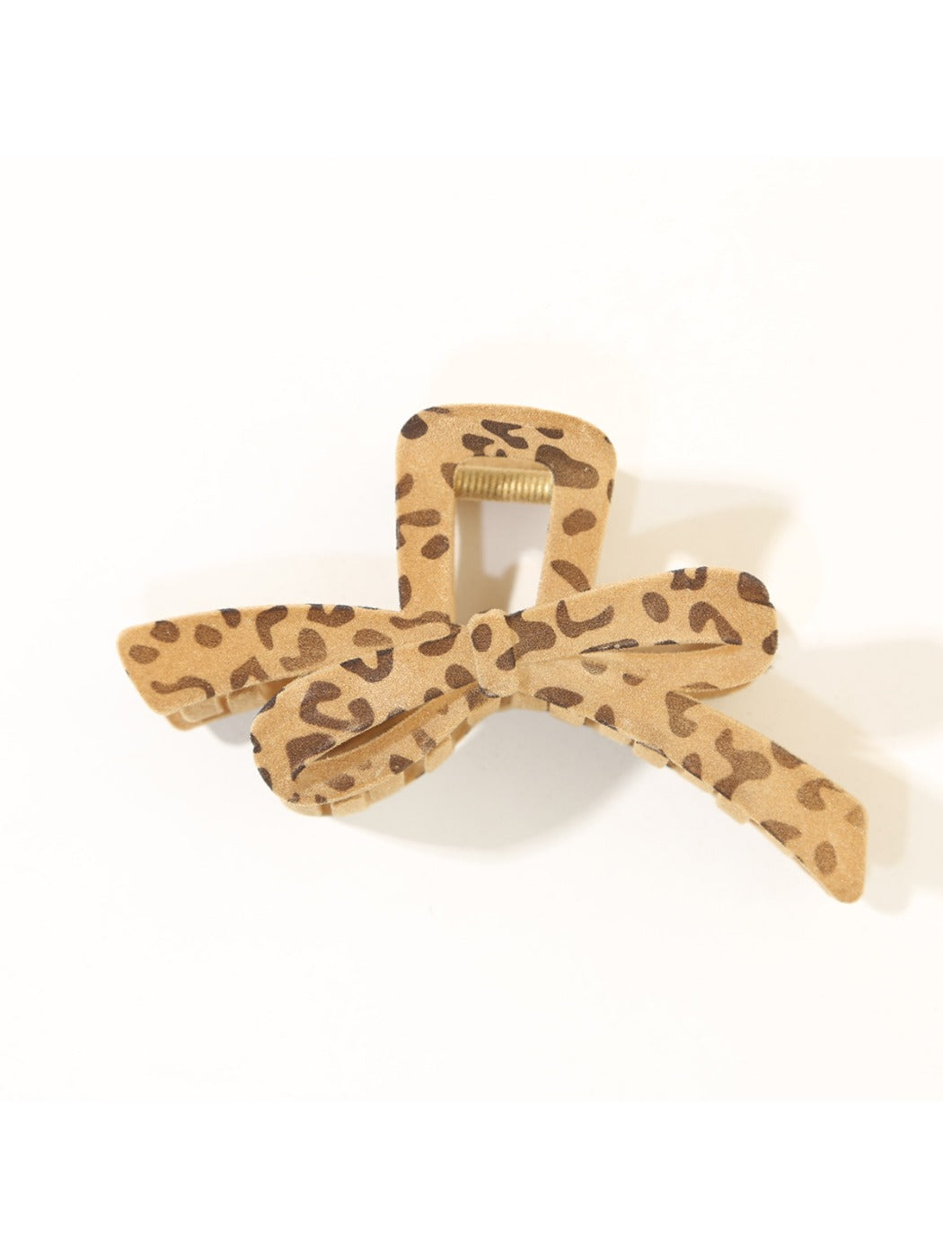 Beau - Leopard Print Bow Shaped Claw Clip