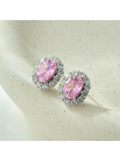 Earedge - Geometric Oval Fashion Stud Earrings Style