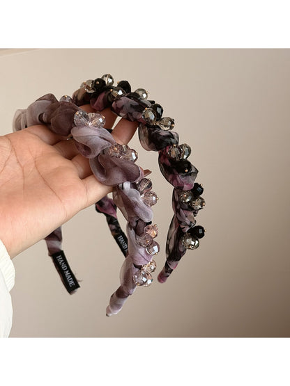 Gifty - Irregular Beaded Sheer Fabric Headband