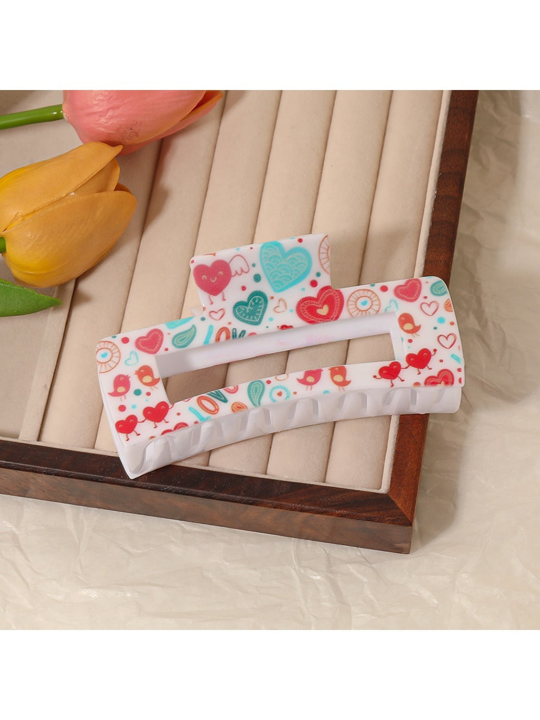 Beau - Valentine's Heart Motif Claw Clip