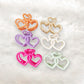 Beau - Double Heart Cutout Plastic Hair Claw Clip
