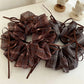 Gifty - Ruffled Plaid Bow Elastic Scrunchie