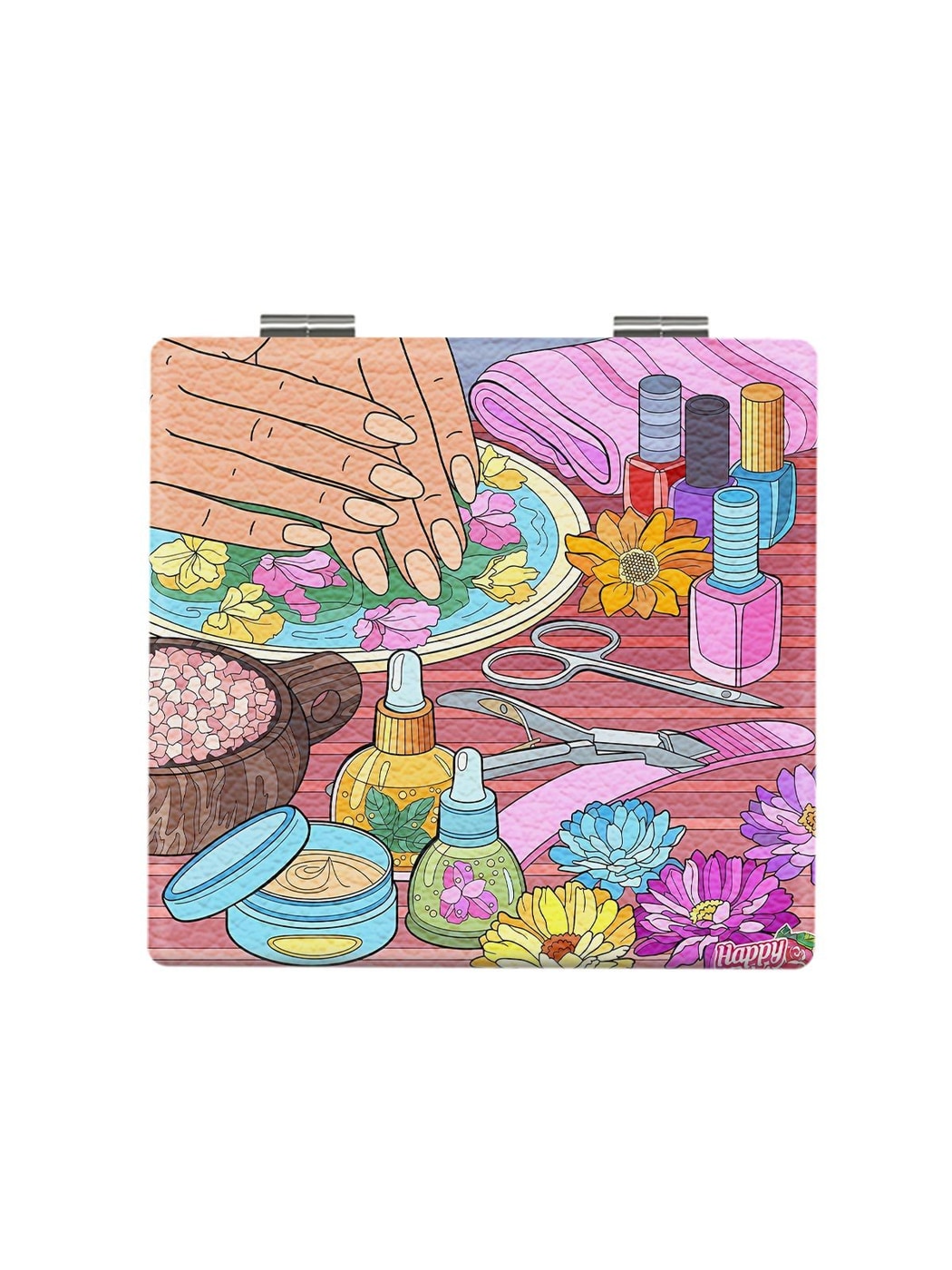 Mirroray - Cartoon Print Folding Makeup Mirror