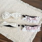 Beau - Polka Dot Lace Bow Banana Hair Barrette Clip