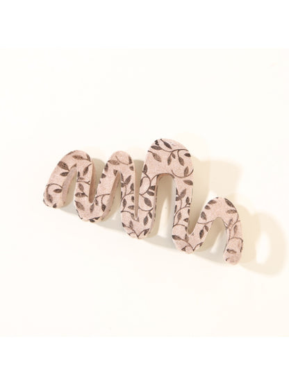 Beau - Wave Geometric Design Hair Claw Clip