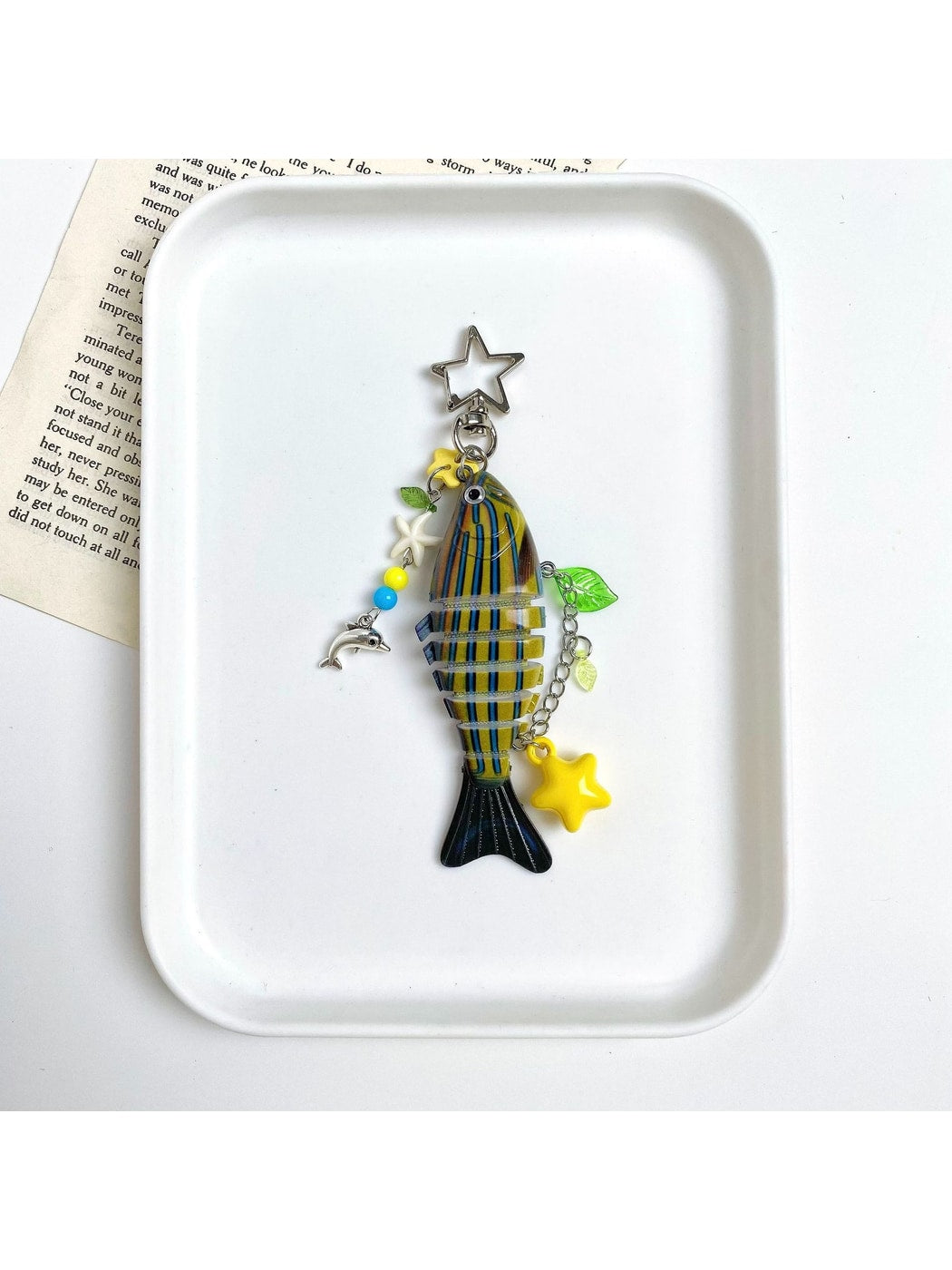 Keypus - Alloy Plastic Fish Bag Hanging Charm Keychain