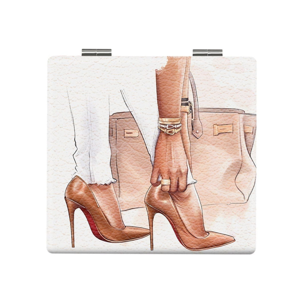 Mirroray - Cartoon Print Portable Touch-Up Makeup Mirror