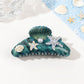 Beau - Ocean Acrylic Hair Claw with Rhinestones