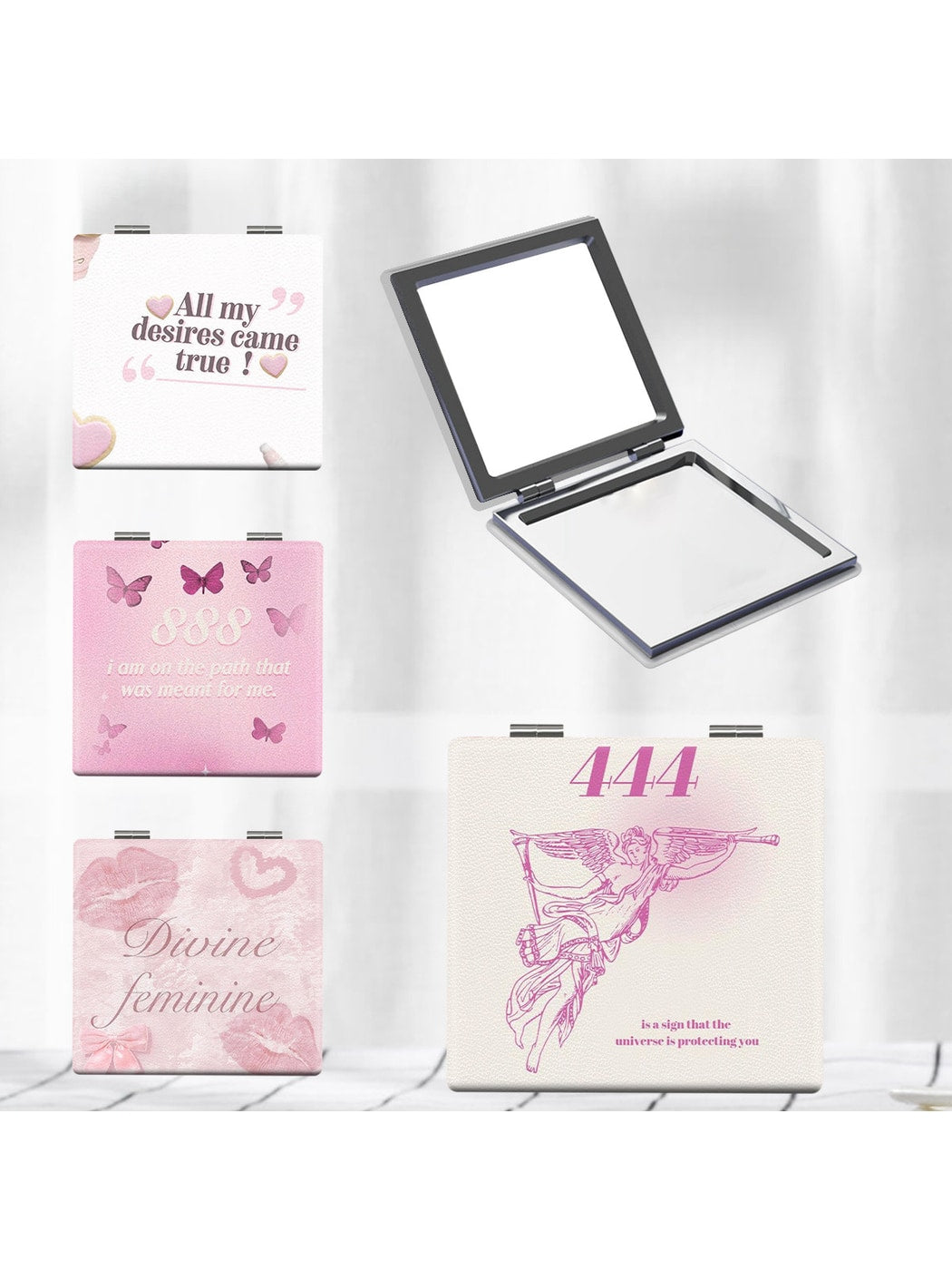 Mirroray - Portable PU Case Folding Makeup Mirror