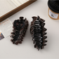 Beau - Pleated Heart Detail Claw Hair Clip