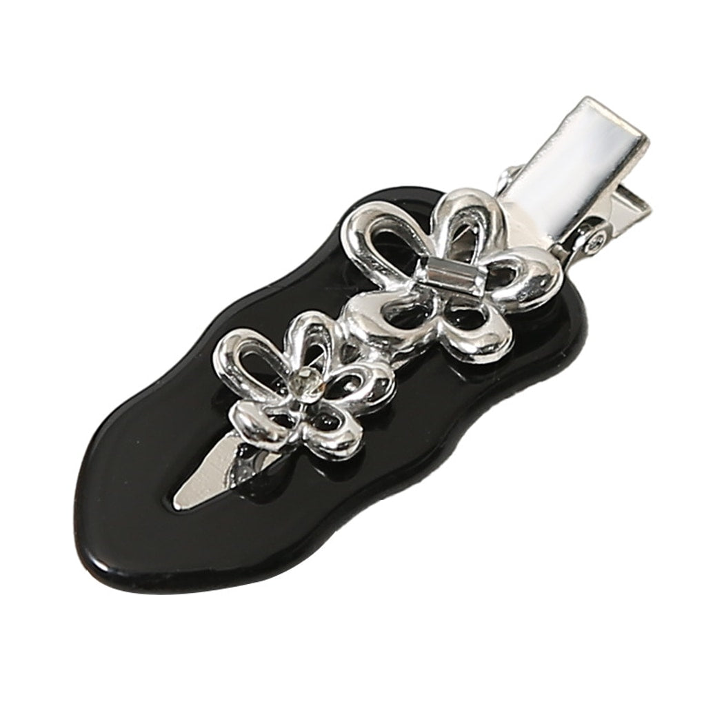 Beau - Floral Alloy Accent Side Barrette