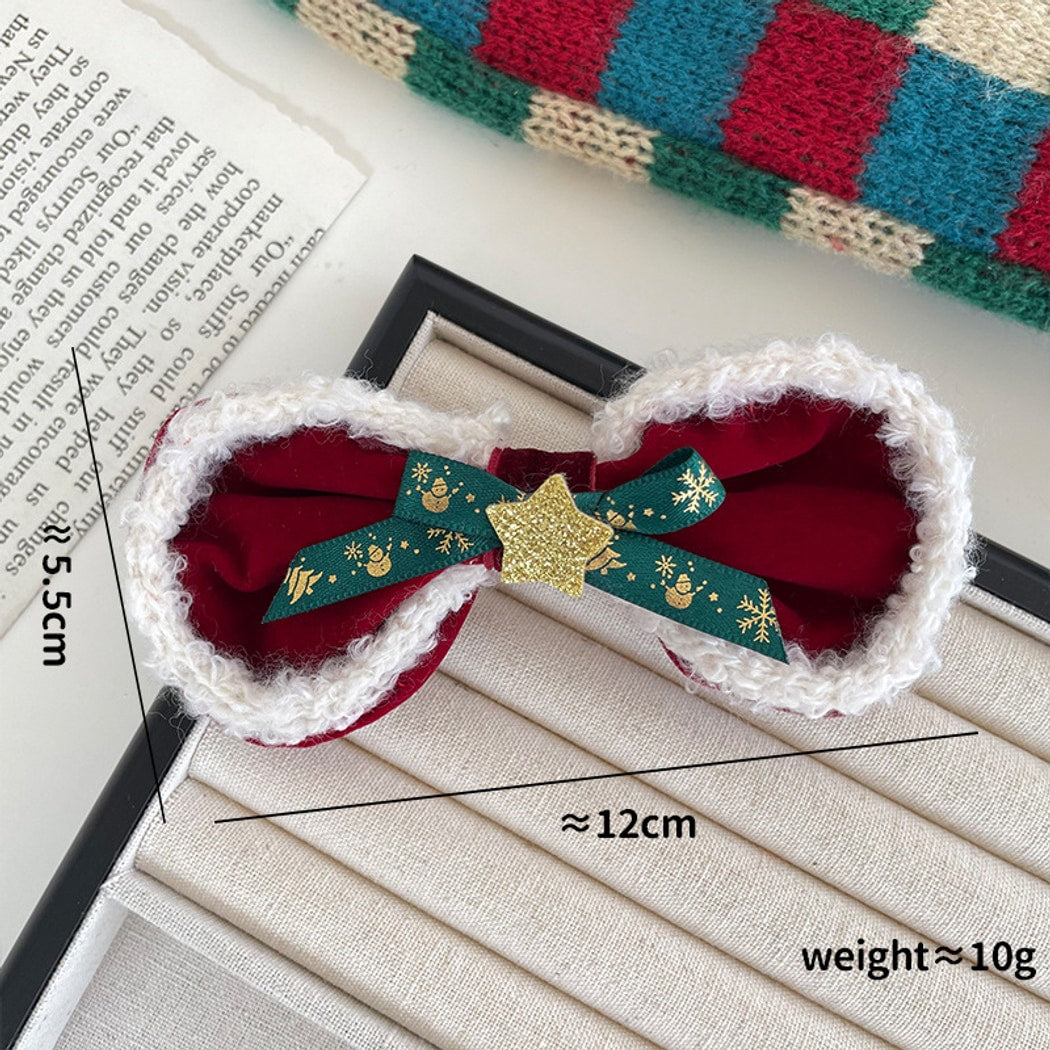 Beau - Sweet Christmas Plush Bow Hair Accessories