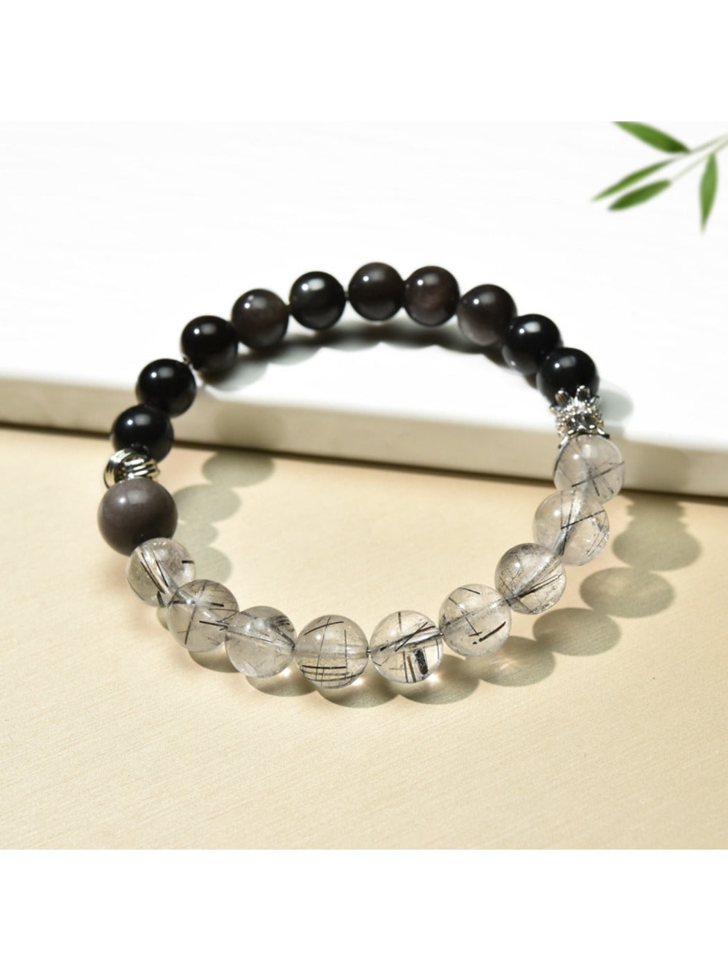 Lovra bracelet featuring multicolored crystal beads in a color block design