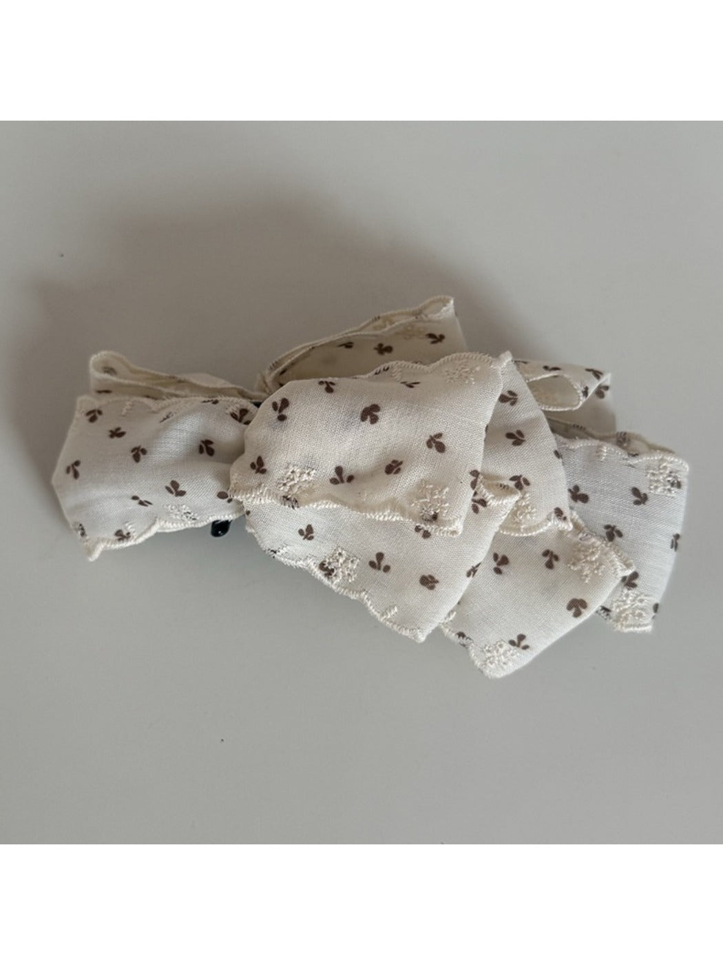 Beau - White Bow Banana Clip