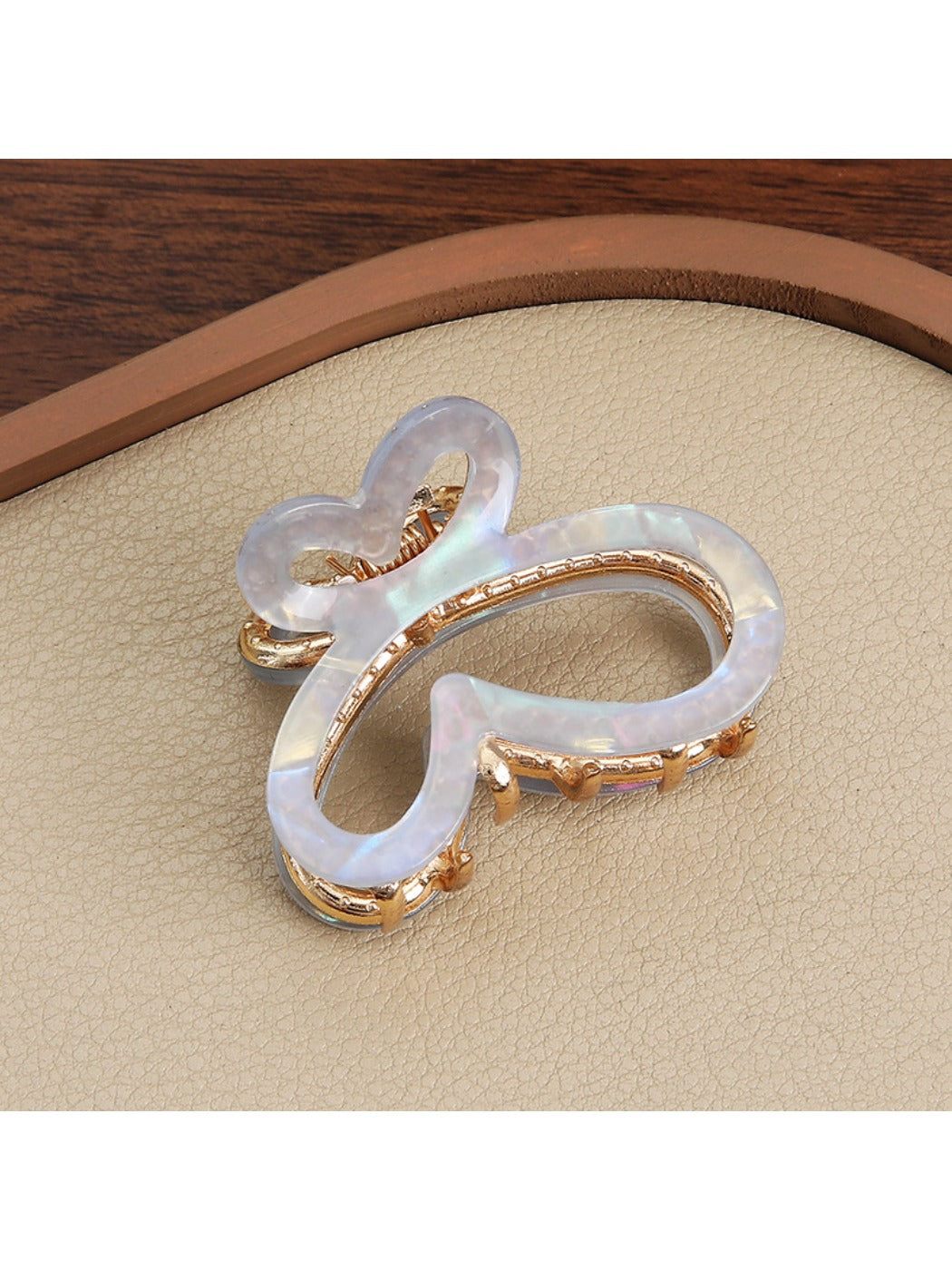 Beau - Butterfly Shaped Iridescent Hair Claw Clip