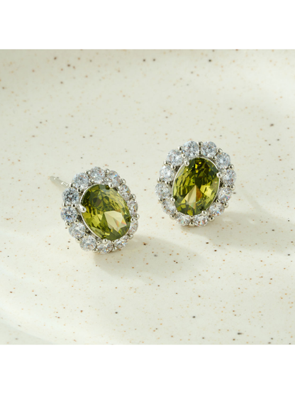Earedge - Geometric Oval Fashion Stud Earrings Style
