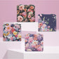 Mirroray - Floral Print PU Folding Makeup Mirror