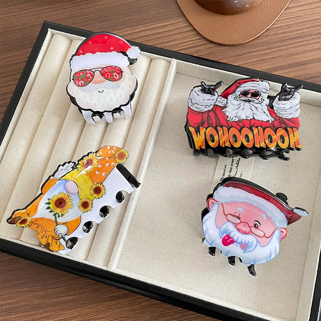 Beau - Playful Christmas Santa Design Claw Clip