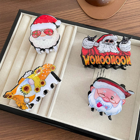 Beau - Playful Christmas Santa Design Claw Clip