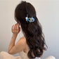 Beau - Rounded Geometric Alloy and Acrylic Claw Clip