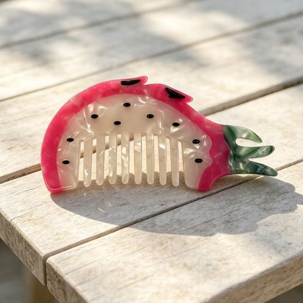 Camerow - Cute Acetate Animal and Food Hair Comb