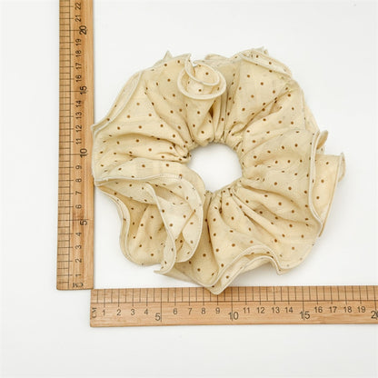 Gifty - Ruffled Polka Dot Polyester Scrunchie