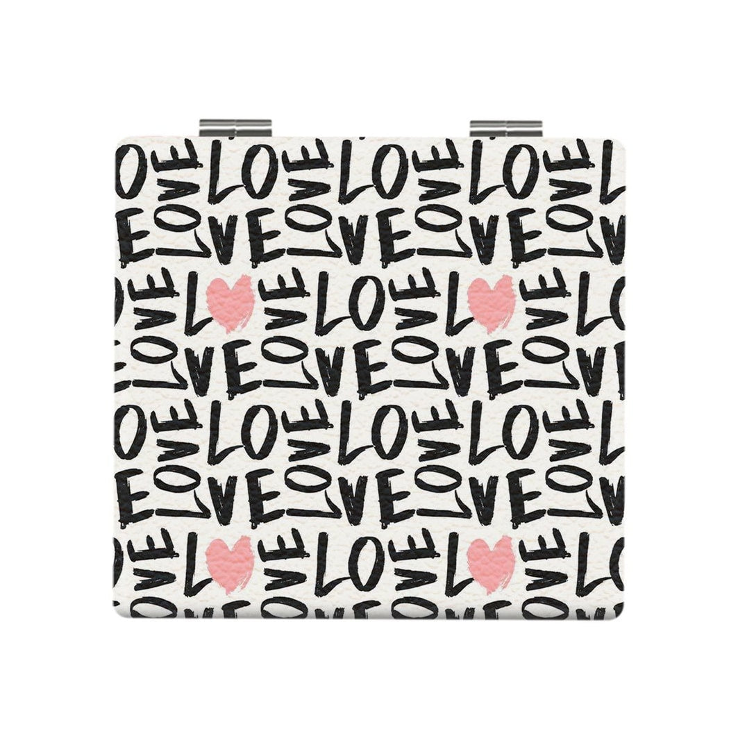 Mirroray - Heart Detail Rectangle Folding Compact Mirror