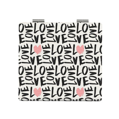 Mirroray - Heart Detail Rectangle Folding Compact Mirror