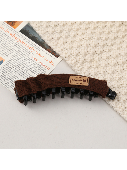 Beau - Solid Color Long Wrapped Claw Hair Clip