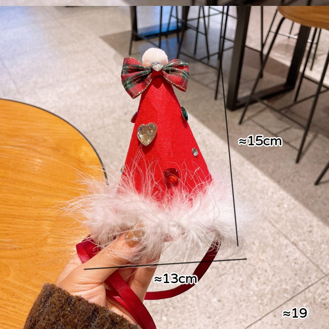 Beau - Cute Christmas Hat Style Plush Hair Clip