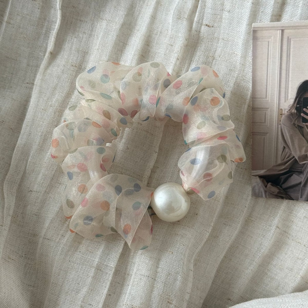 Gifty - Ruffled Leopard Print Sheer Scrunchie
