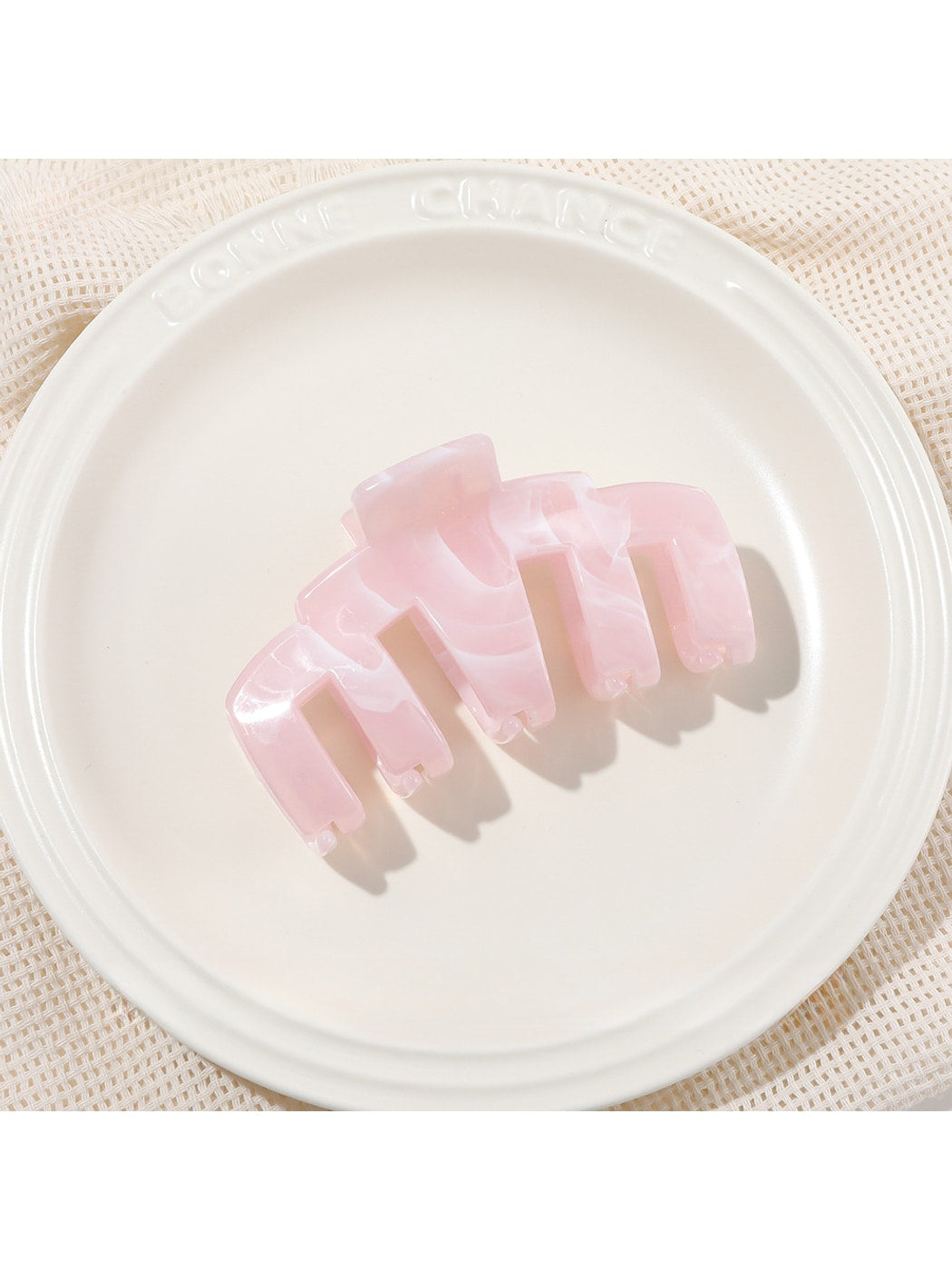 Beau - Marbled Finish Plastic Shark Style Claw Clip