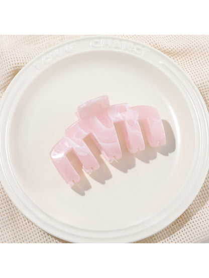 Beau - Marbled Finish Plastic Shark Style Claw Clip