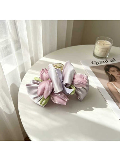 Beau - Tulip Bow Polyester Claw Hair Clip