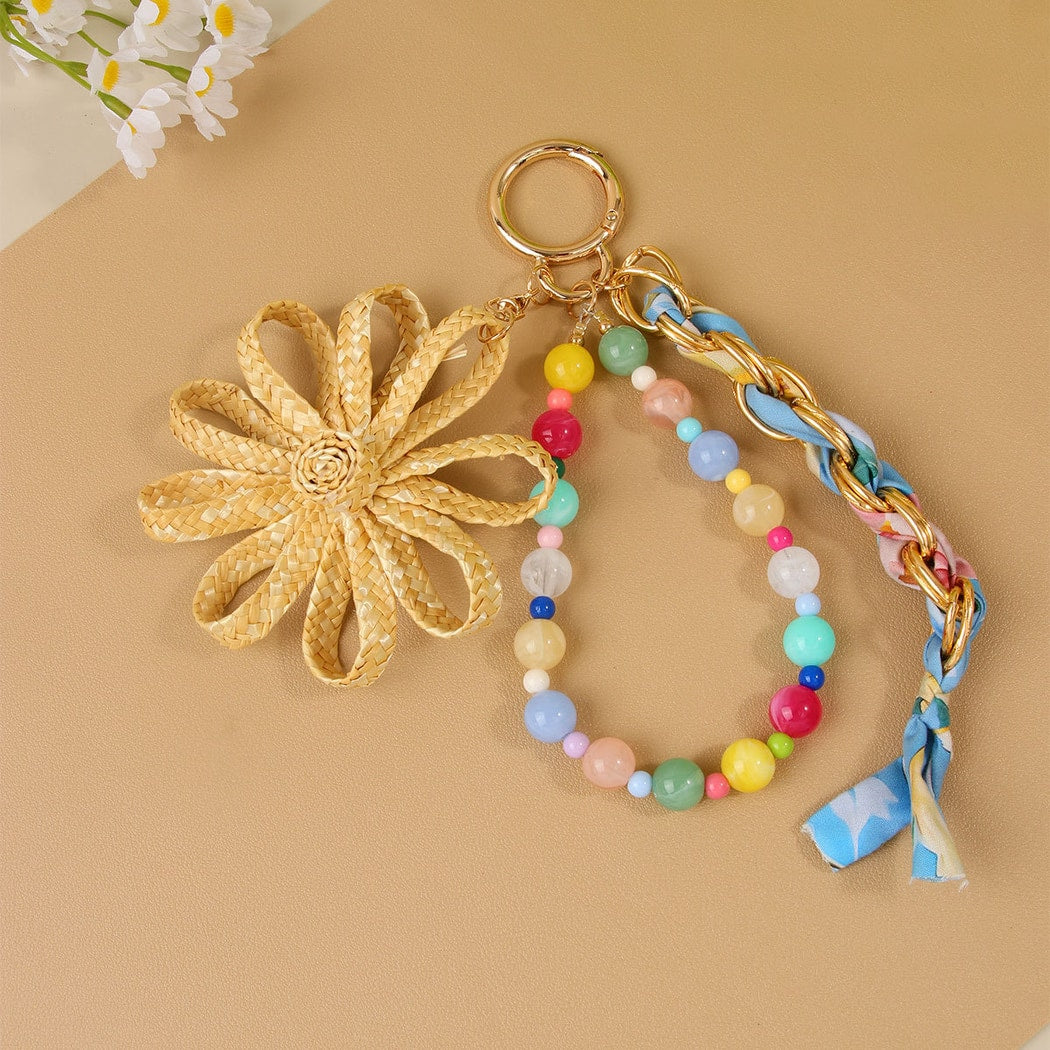 Keypus - Boho Floral Bag Charm Keychain