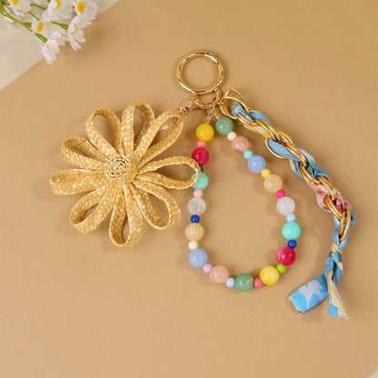 Keypus - Boho Floral Bag Charm Keychain