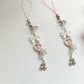 Keypus - Acrylic Bow Cherry Heart Beaded Keychain