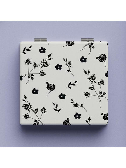 Mirroray - Vintage Rose Motif Square Compact Mirror