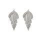 Earedge - Textured Ocean Motif Alloy Dangle Earrings