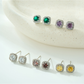 Earedge - Minimal Geometric Square Alloy Stud Earrings