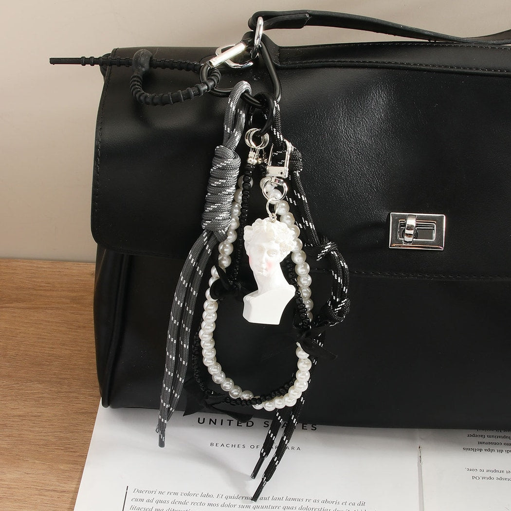 Keypus - Figure Bust Heart Detail Keychain Bag Charm
