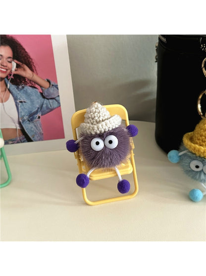 Keypus - Adorable Pompom Bag Charm Keychain