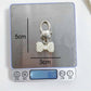 Keypus - Beaded Bow Flower Charm Alloy Keychain