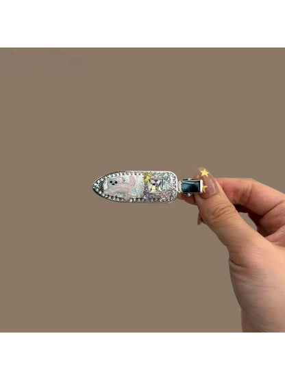 Beau - Sparkling Cartoon Geometric Side Hair Clip