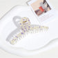 Beau - Floral Print Y-Shaped Plastic Alloy Claw Clip