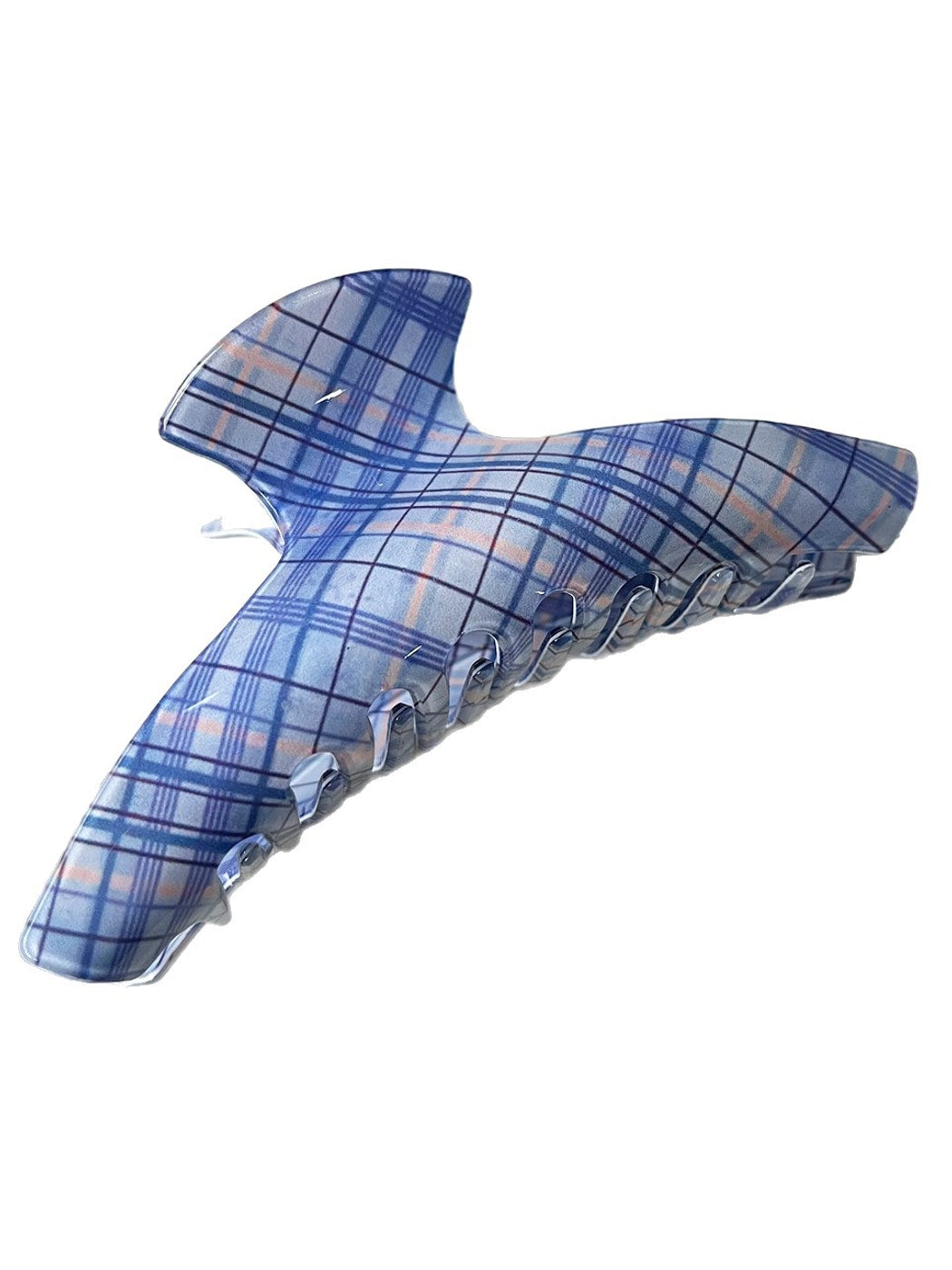 Beau - Glossy Plaid Acetate Hair Claw Clip