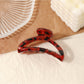 Beau - Leopard Print Openwork Half Circle Claw Clip