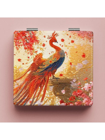 Mirroray - Portable PU Leather Folding Makeup Mirror