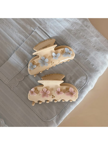 Beau - Sweet Flower Detail Acetate Claw Clip